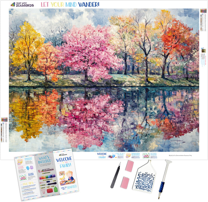 Seasons Across a Riverbank