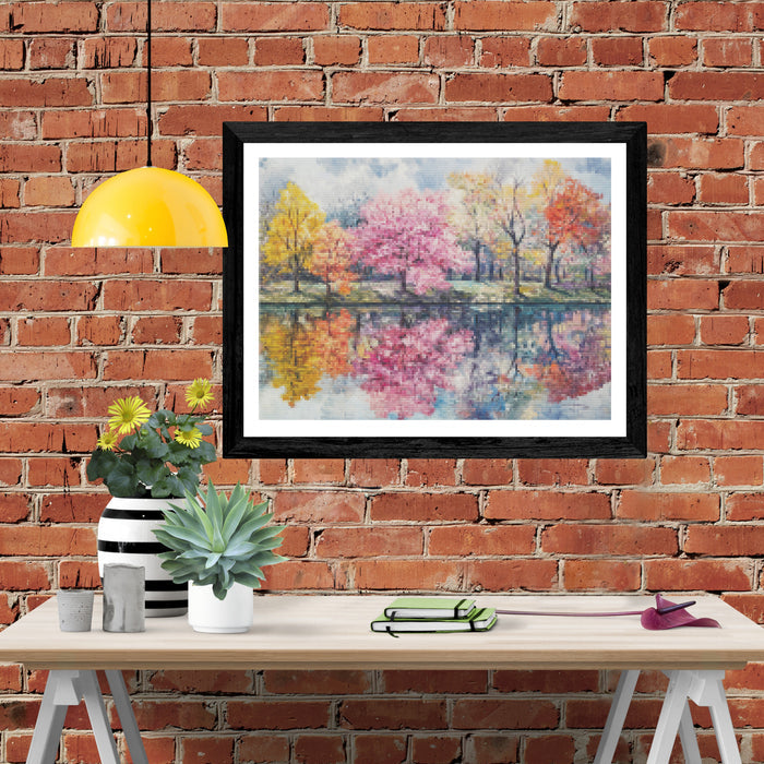 Seasons Across a Riverbank