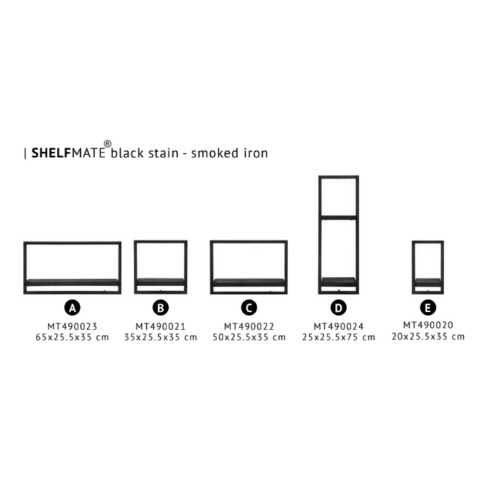 SHELFMATE Burned Black Teak - Style D -