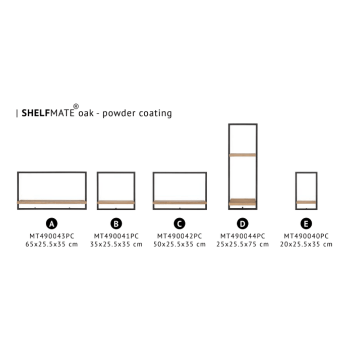 SHELFMATE European Oak Powder Coated - Style E -