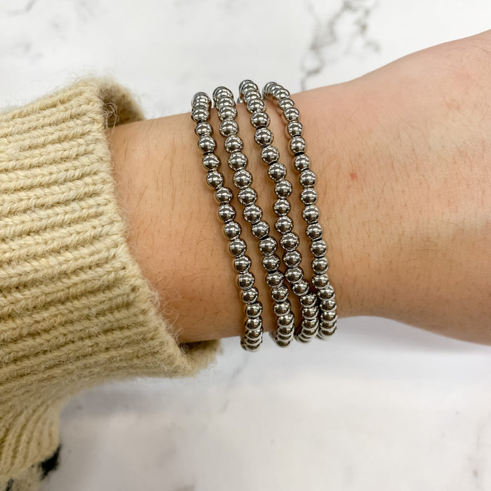 Silver 4mm Stack Bracelet by Splendid Iris - Lyla's: Clothing & Gifts - Online and Rockwall Texas Boutique