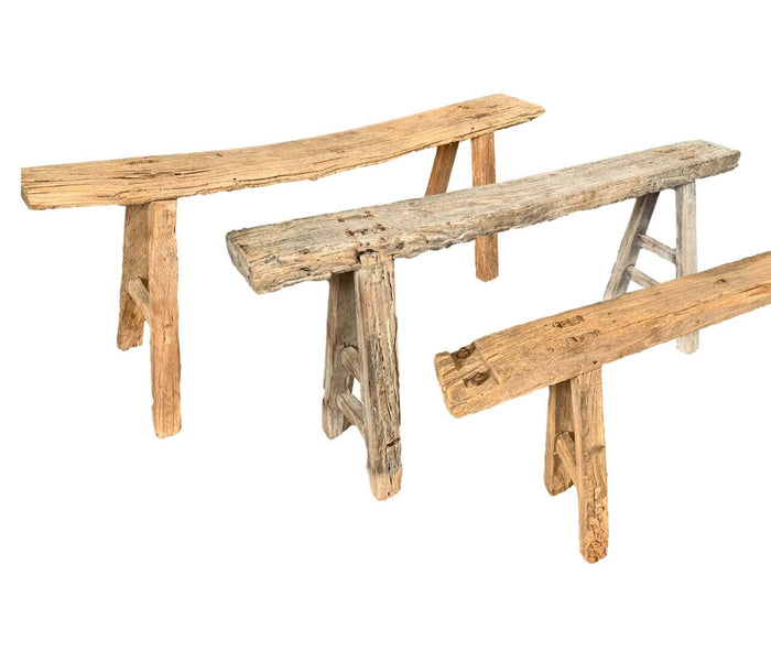 Skinny Antique Chinese Benches - Long (100 - 120cm) - No