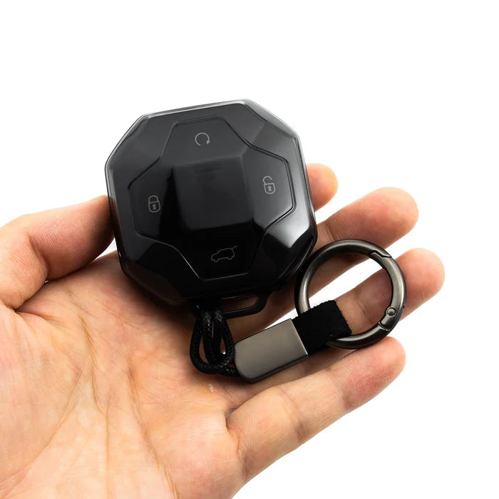 Slim Car Key Fob Case Cover Keychain For Jetour T2 2024 2025 2026 Accessories Black Transparent