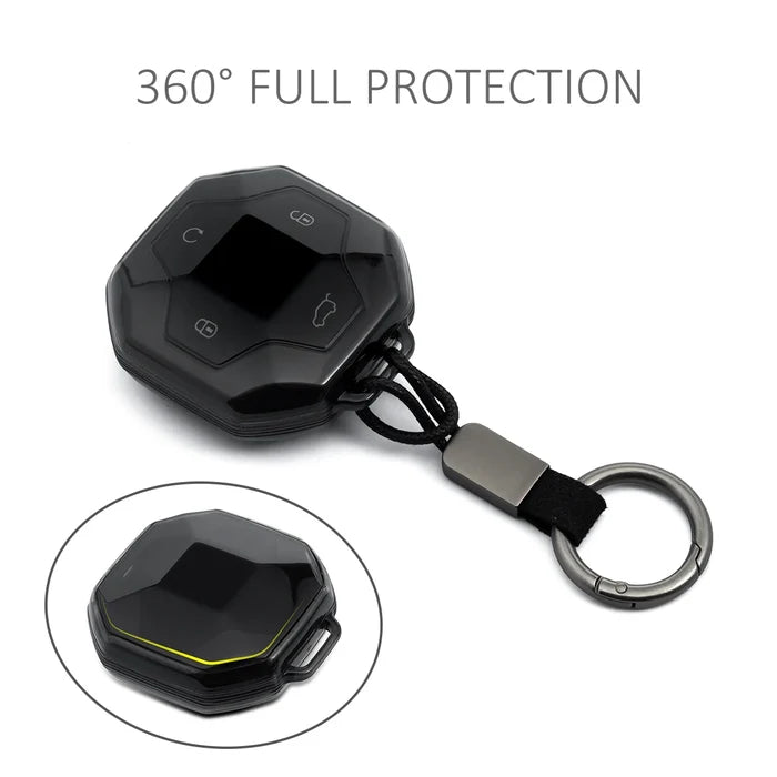 Slim Car Key Fob Case Cover Keychain For Jetour T2 2024 2025 2026 Accessories Black Transparent