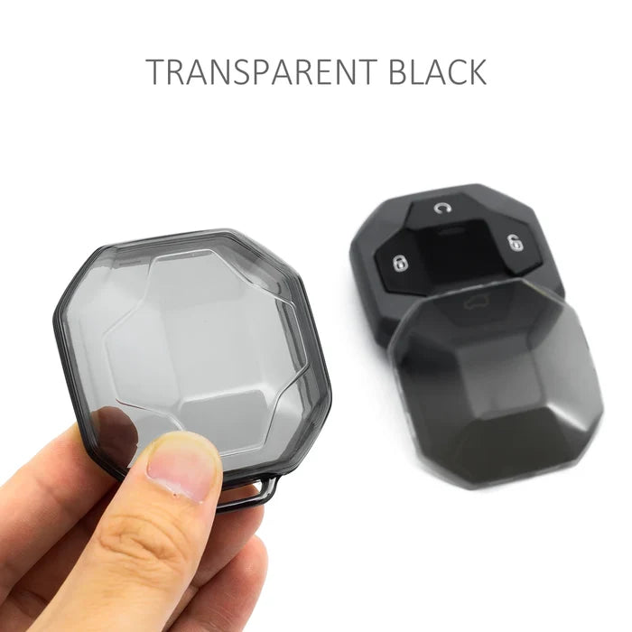 Slim Car Key Fob Case Cover Keychain For Jetour T2 2024 2025 2026 Accessories Black Transparent