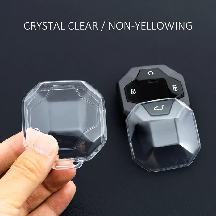 Slim Car Key Fob Case Cover Keychain For Jetour T2 2024 2025 2026 Accessories Black Transparent