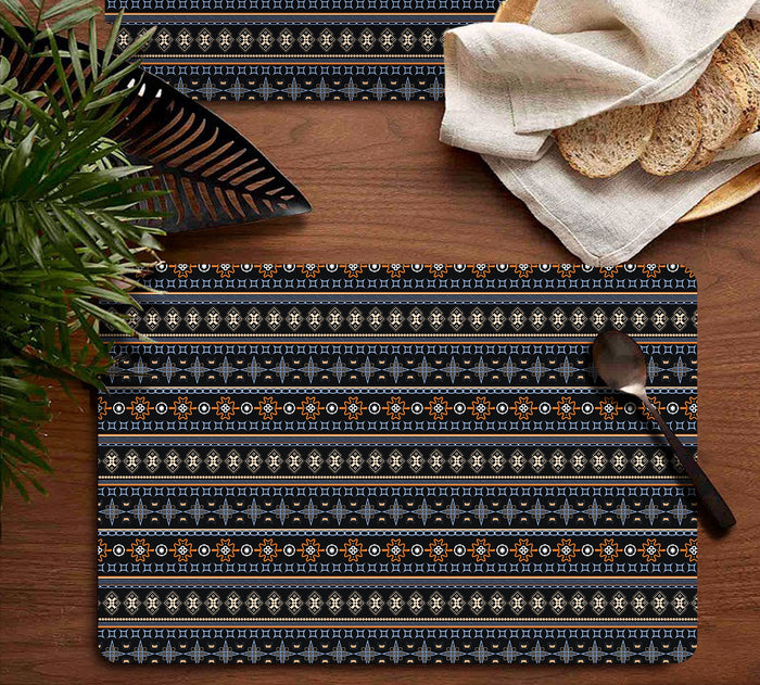 Smartserve Printed Rectangular MDF Wooden Placemats 11.5 x 17.5 Inch, D42