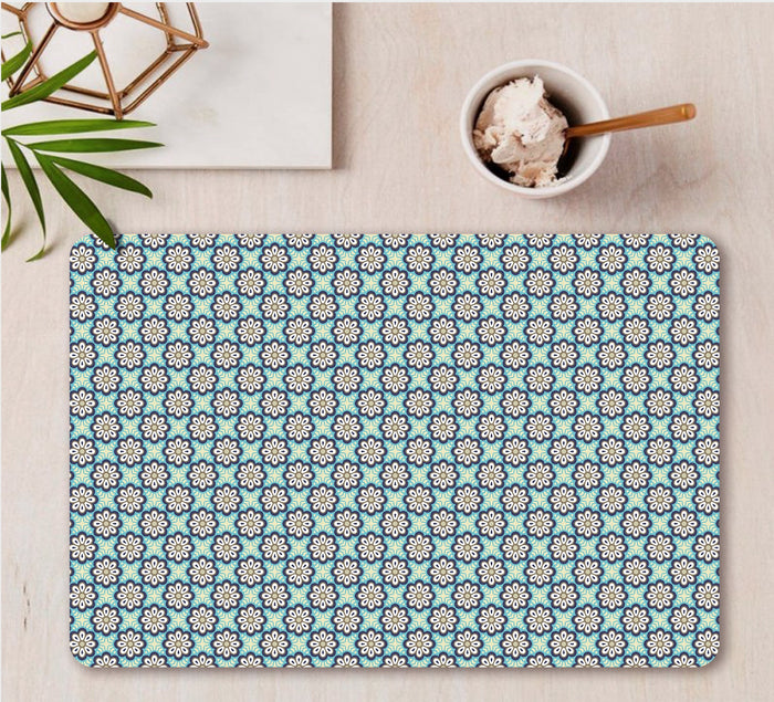 Smartserve Printed Rectangular MDF Wooden Placemats 11.5 x 17.5 Inch, D44