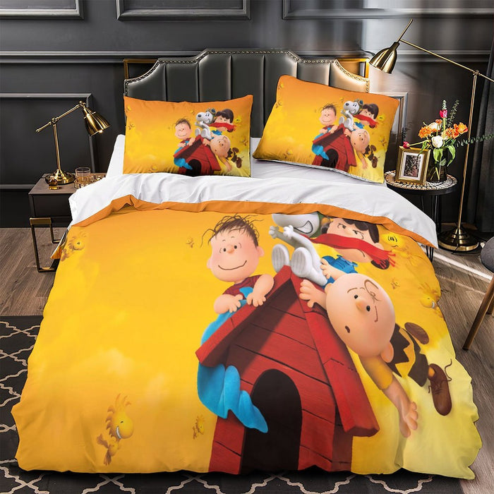 Snoopy Duvet Cover Kids Room Bedding Set Without Filler