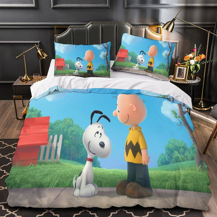 Snoopy Duvet Cover Kids Room Bedding Set Without Filler