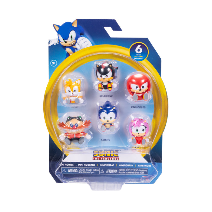 Sonic 1.5" Mini Figure Stylised 6-PK Value