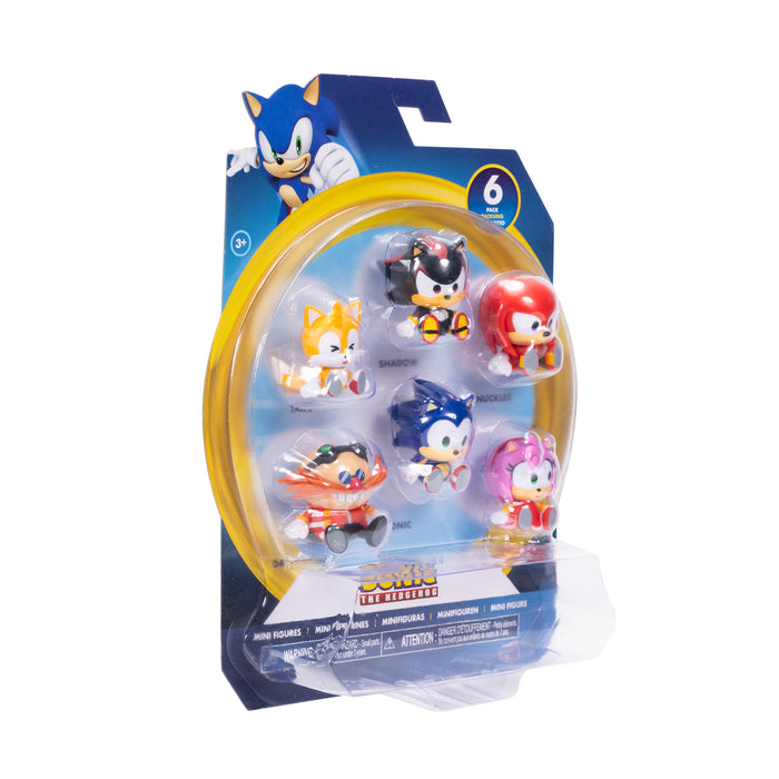 Sonic 1.5" Mini Figure Stylised 6-PK Value