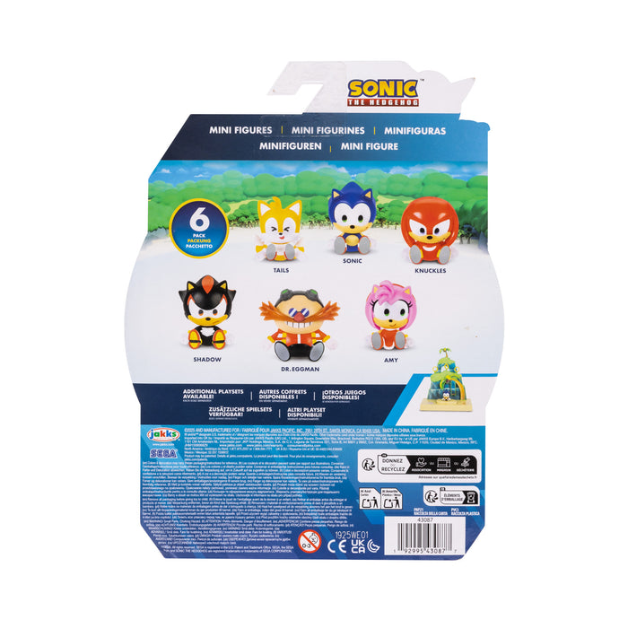 Sonic 1.5" Mini Figure Stylised 6-PK Value