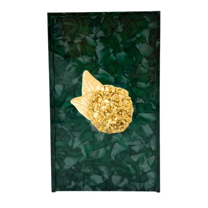 Southern Tribute Hydrangea Guest Towel Box - Emerald