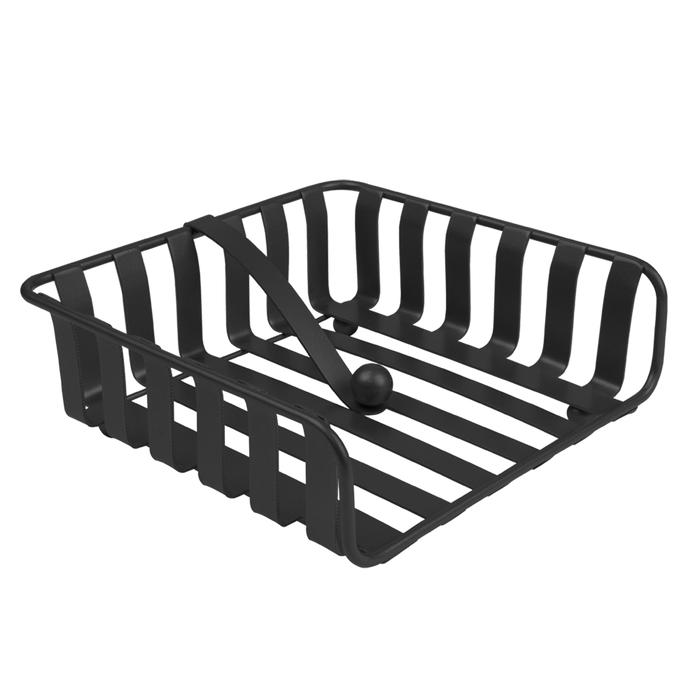 Spectrum Striped Weighted Napkin Holder - Black