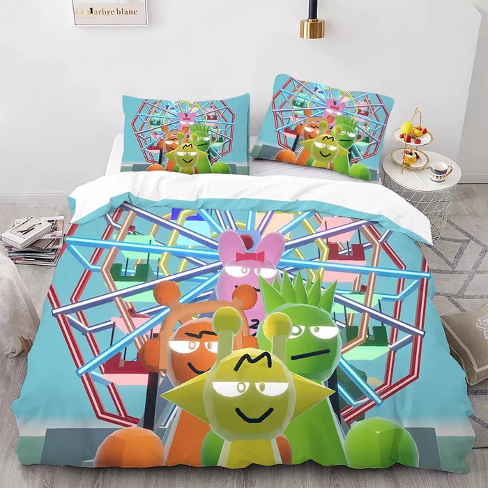 Sprunki Oren Wenda Bedding Set Pattern Kids Quilt Cover Without Filler