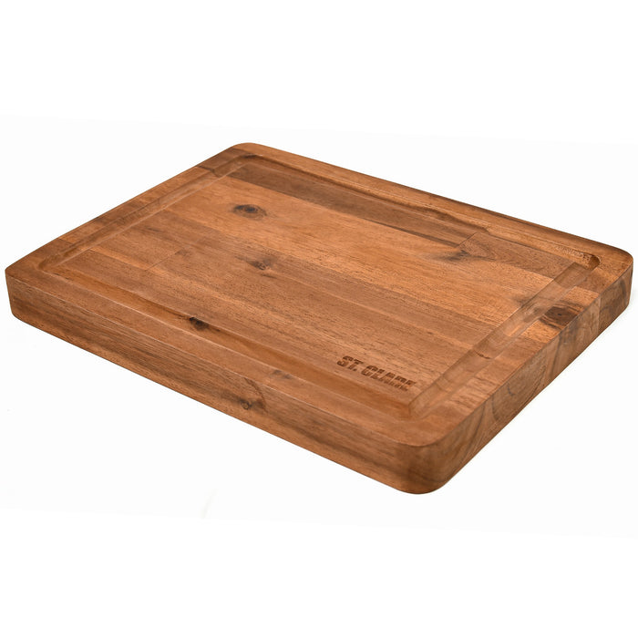 St. Clare Acacia Reversible Board with Juice Curve - 40x30x3.8cm
