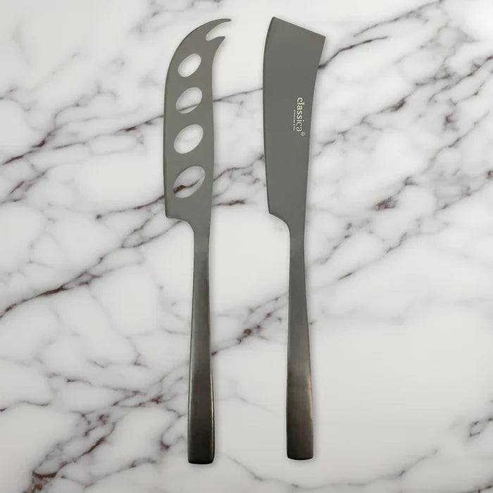 St. Clare Nordic 2pc Cheese Knife Set - Black