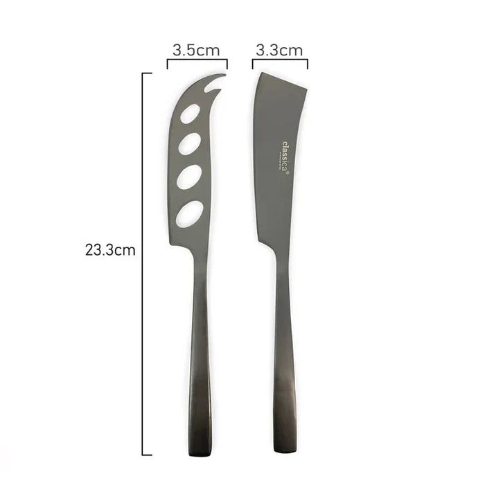St. Clare Nordic 2pc Cheese Knife Set - Black