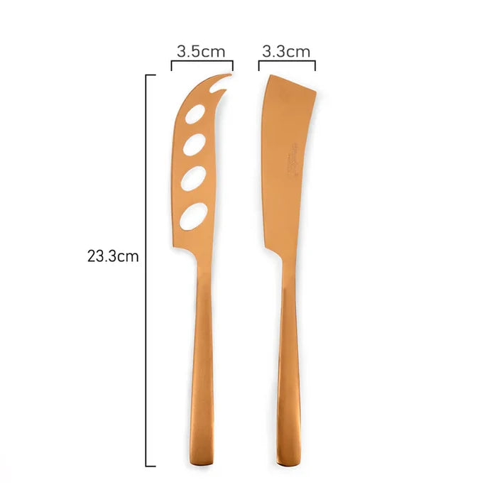 St. Clare Nordic 2pc Cheese Knife Set - Rose Gold