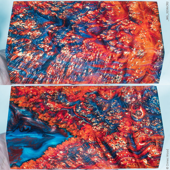 Stabilized wood box elder burl block