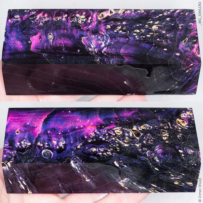 Stabilized wood box elder burl block