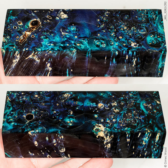 Stabilized wood box elder burl block