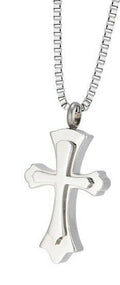 Stacked Cross Pendant/Necklace Funeral Cremation Urn for Ashes