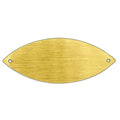 A Standard Brass Leaf used for engraving. It has a brass finish and a natural tree leaf shape, designed to be mounted on a plaque or donor tree with two small mounting holes