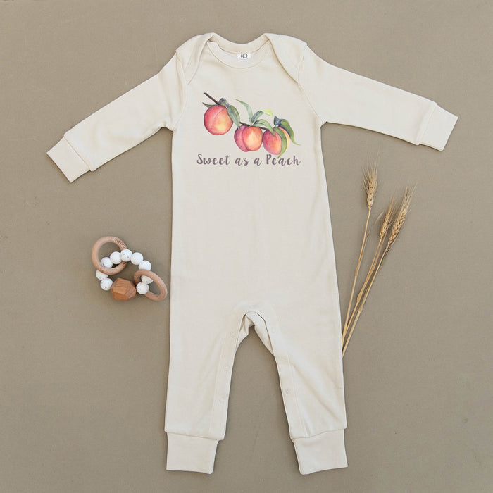 Sweet as a Peach Organic Baby Playsuit