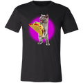 Taco Cat Shirt With Pink Burst Funny Cat & Taco Lovers T-Shirt Black