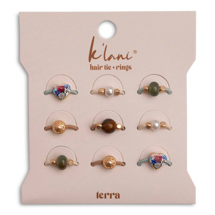 Terra Earth Tone Hair Tie Rings