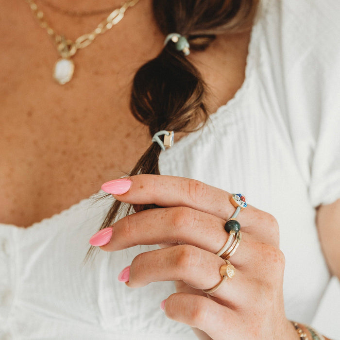 Terra Earth Tone Hair Tie Rings