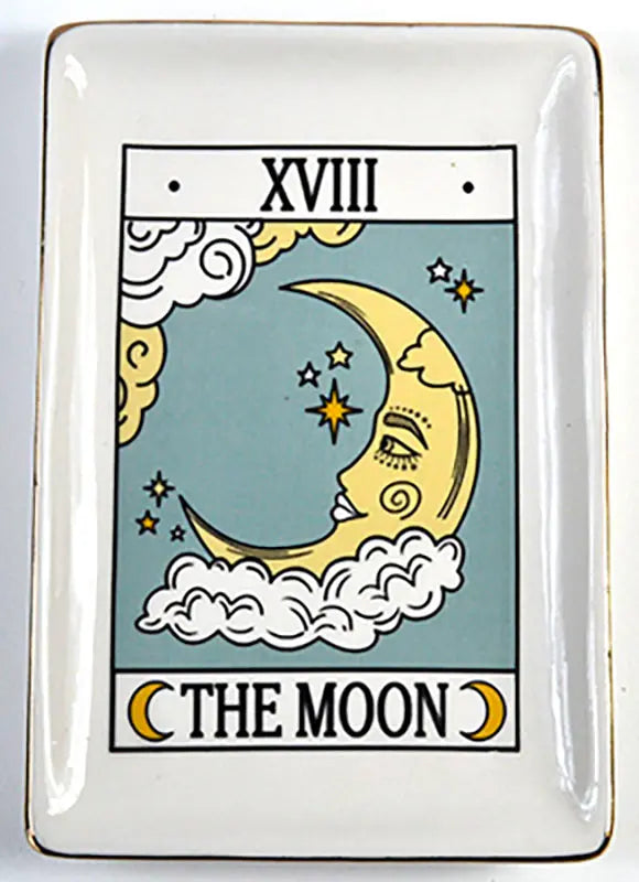 The Moon Tarot Dish | 4 1/2" x 6 1/2" AzureGreen