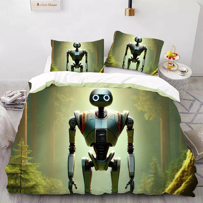 The Wild Robot Roz Brightbill Bedding Set Pattern Kids Quilt Cover Without Filler