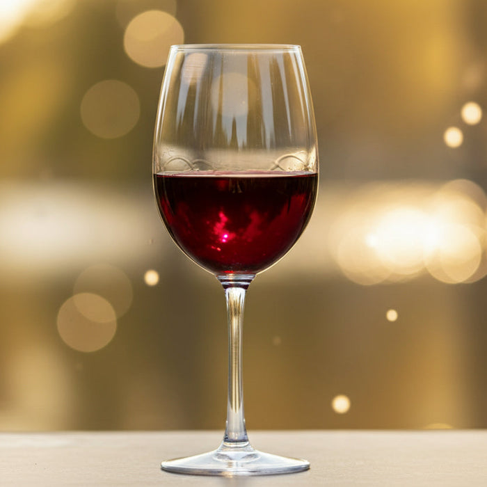 Simple wine glass for red or white wine.