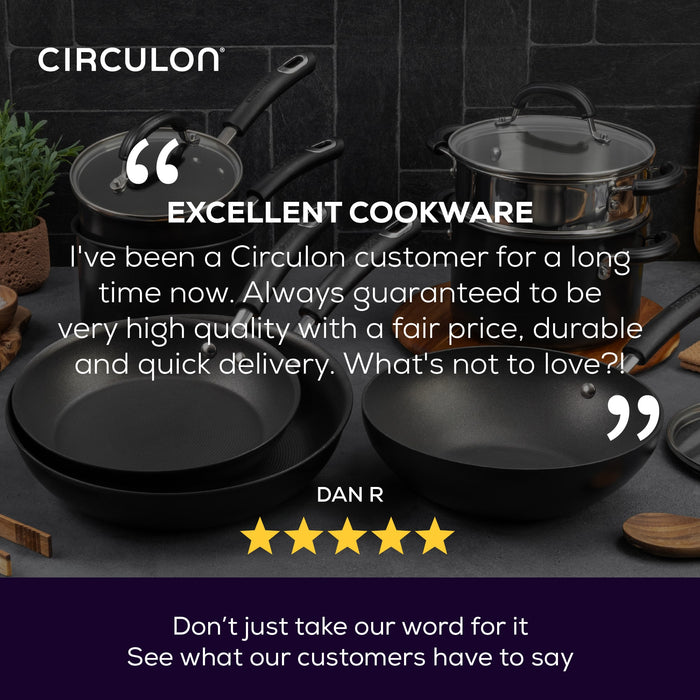 Total Non-Stick Induction Deep Paella Pan & Lid - 28cm