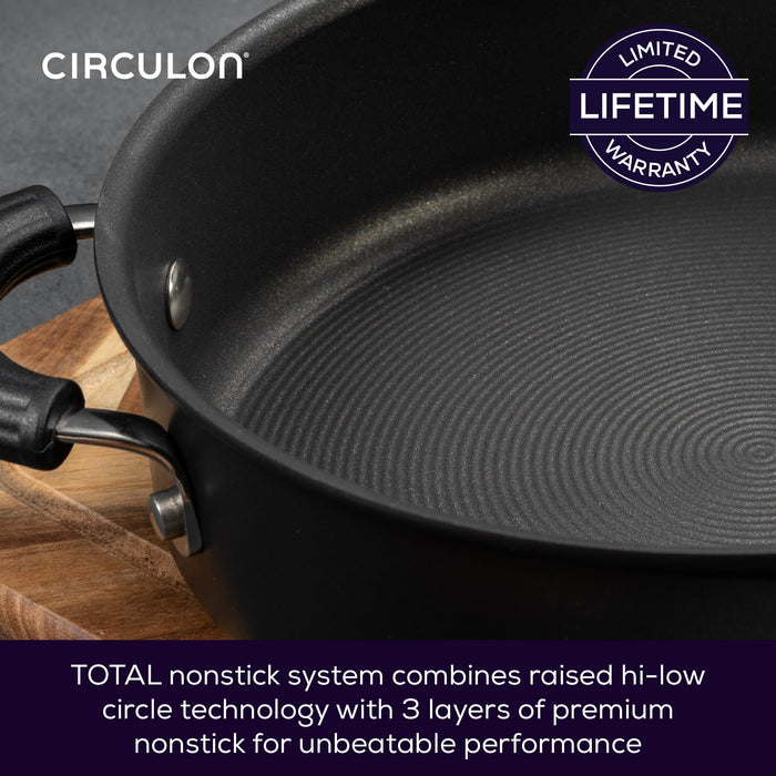 Total Non-Stick Induction Saucepan, Skillet & Wok Starter Pan Set - 4 Pieces