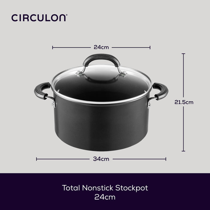 Total Non-Stick Induction Stockpot & Lid - 5.7L