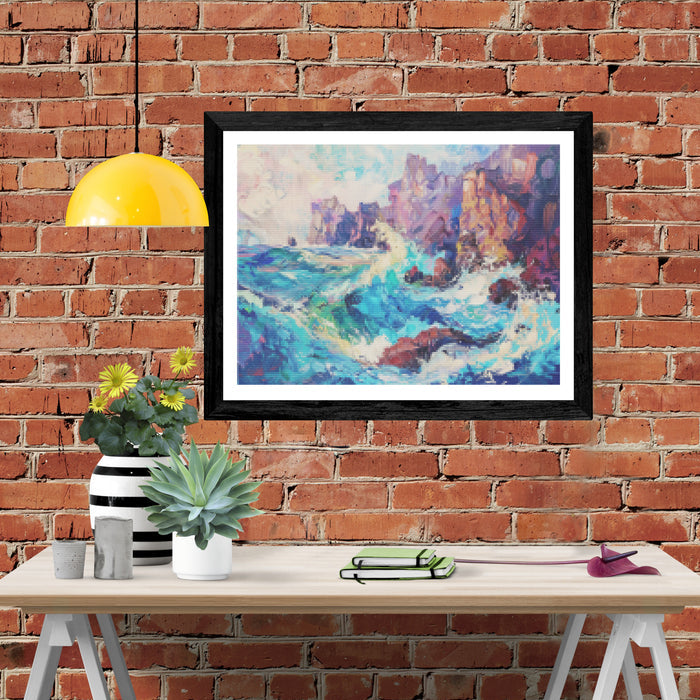 Towering Cliffs And Crashing Waves