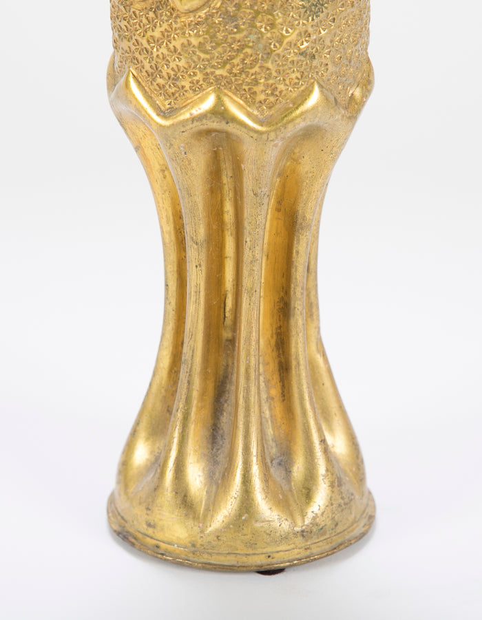 Trench / Folk Art Pair of Vases from French WW I Artillery Shell Casings
