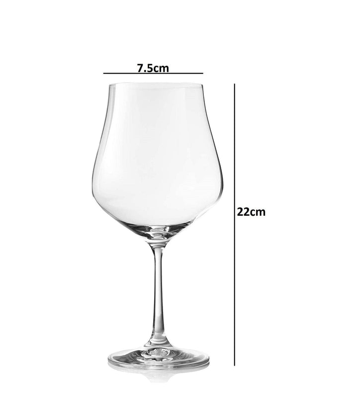 Dimensions of an Expertly crafted premium crystal tulip wine glass