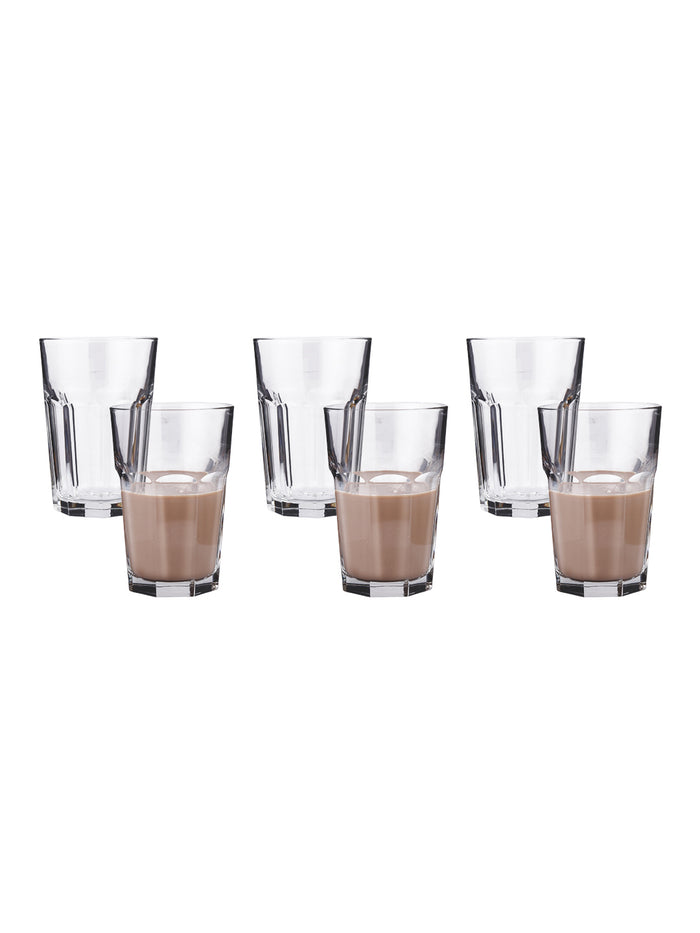 Uniglass Marocco Tall Cocktail/Mocktail/Vodka Glass Set (Transparent, 420ml)