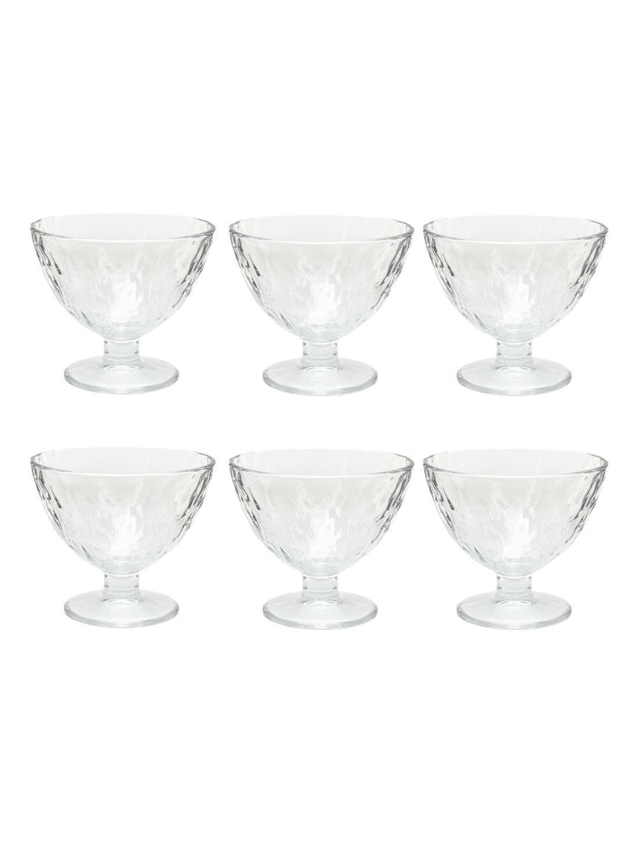 Uniglass Quartz Dessert Glass Bowls Set (Transparent, 375ml) -Set of 6 | Bowl