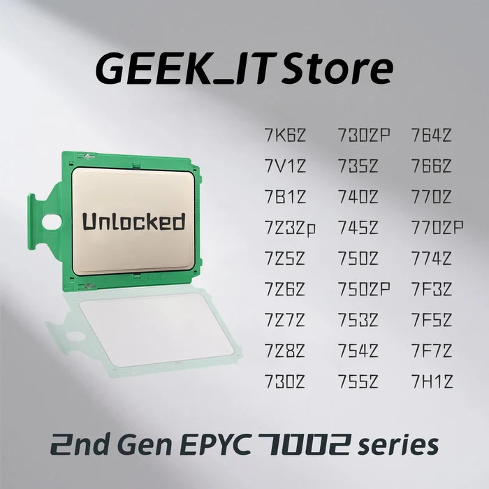 Unlocked EPYC 7532 7542 7552 7642 7662 7702 7702P 7742 7F32 7F52 7F12 7H12 SP3