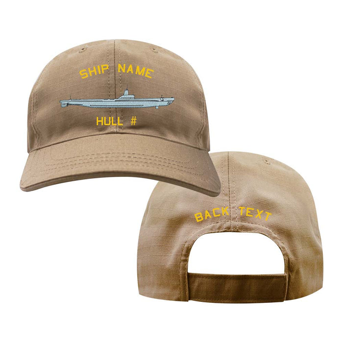 U.S. Navy Custom Ship Cap - Coyote - Tench Class Submarine Hats and Caps