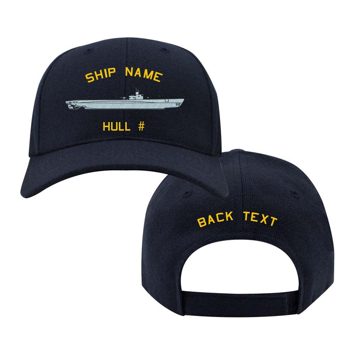 U.S. Navy Custom Ship Cap - Sargo Class Submarine WWII Hats and Caps