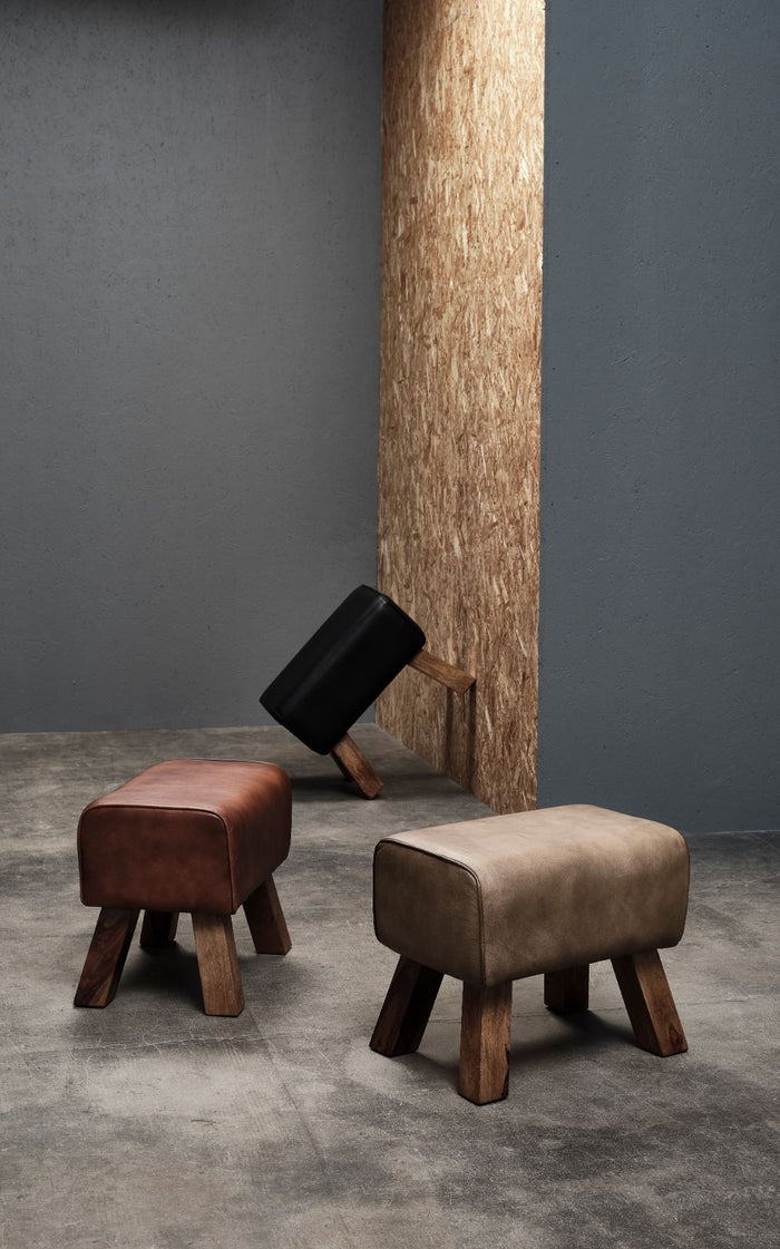 Valencia Mini Bench - Rose Brown Goat Leather -