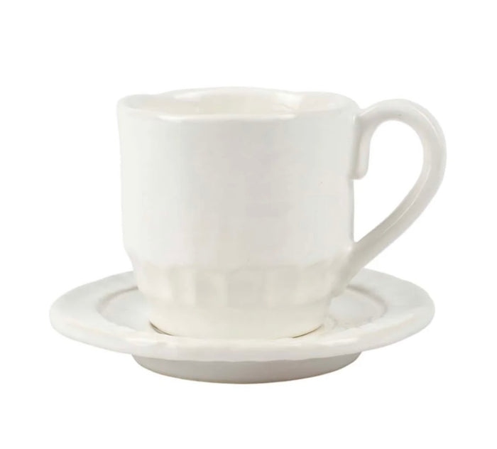 Vietri Pietra Serena Espresso Cup and Saucer