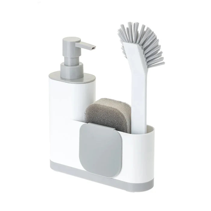Vigar RengØ White Monobloc 3pc Sink Caddy Set Plus Dispenser